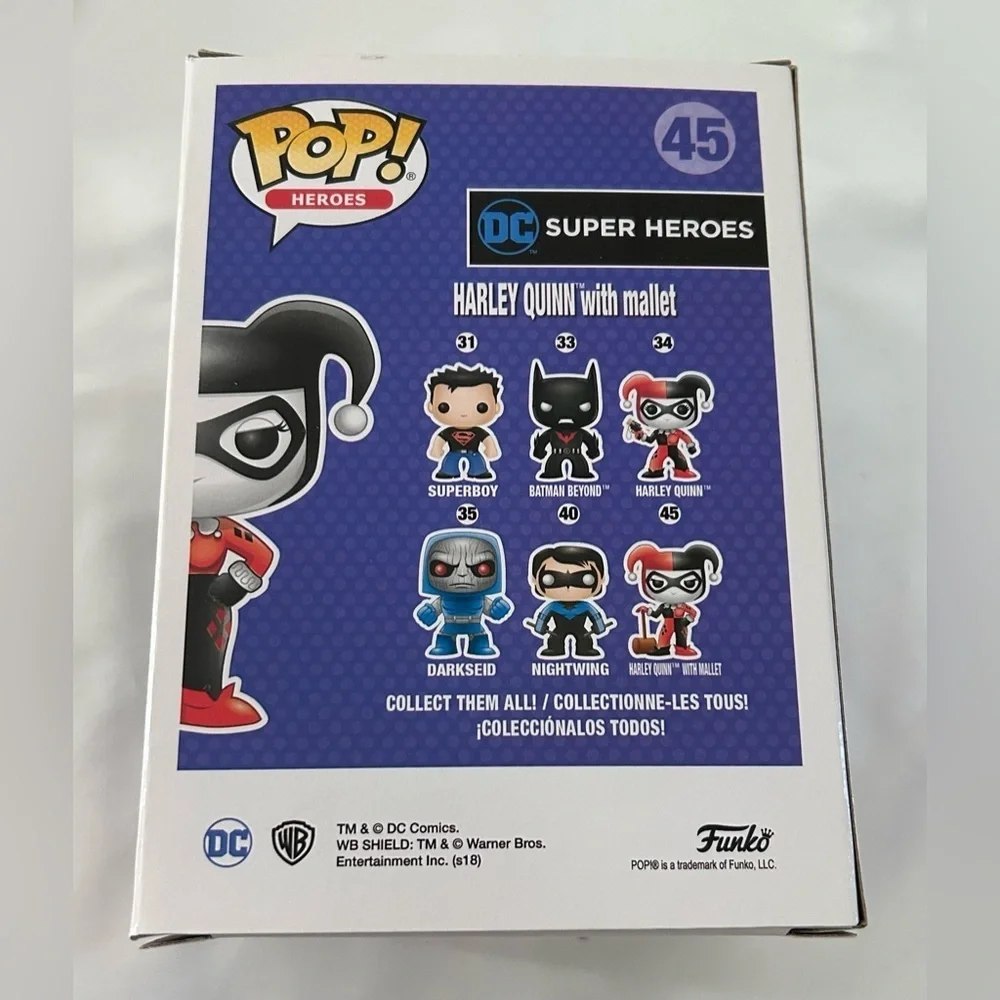 Funko Pop Harley Quinn with Mallet #45 NIB - Picture 3 of 5